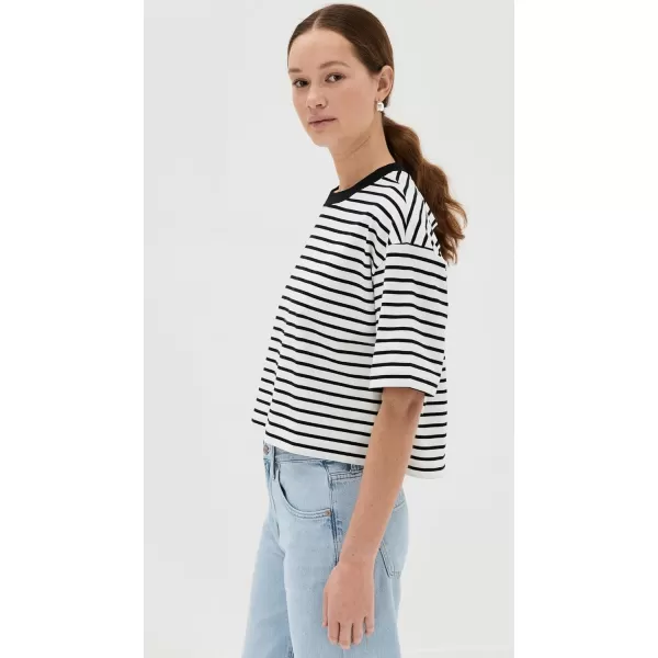 Pistola Denim Womens Mae TeeBlack White Stripe