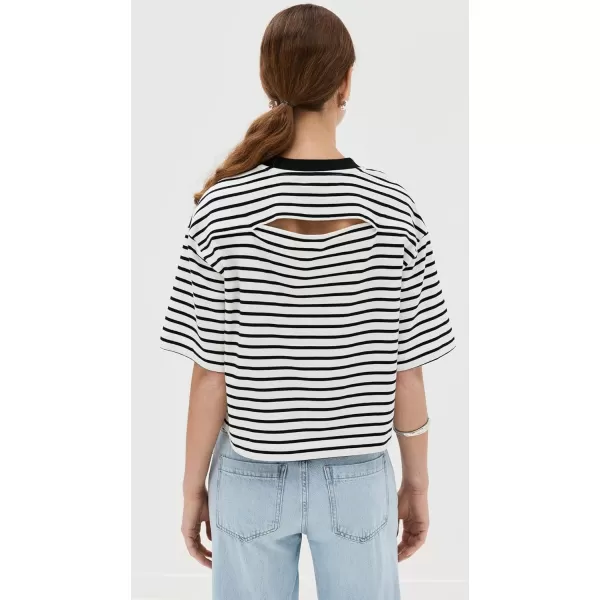 Pistola Denim Womens Mae TeeBlack White Stripe