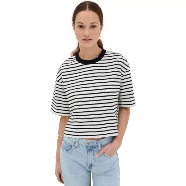 Pistola Denim Womens Mae TeeBlack White Stripe