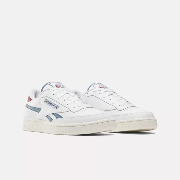 Reebok Mens Club C 85 SneakerFootwear WhiteEast Coast BlueChalk