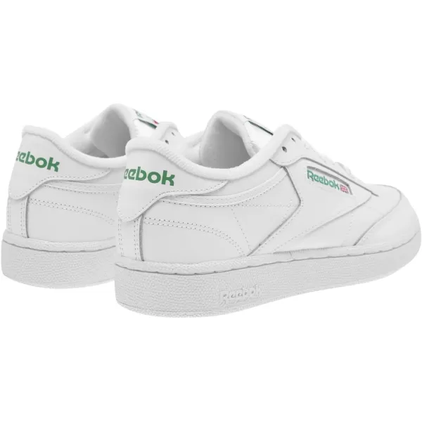 Reebok Mens Club C 85 SneakerWhite  Intense White  Green