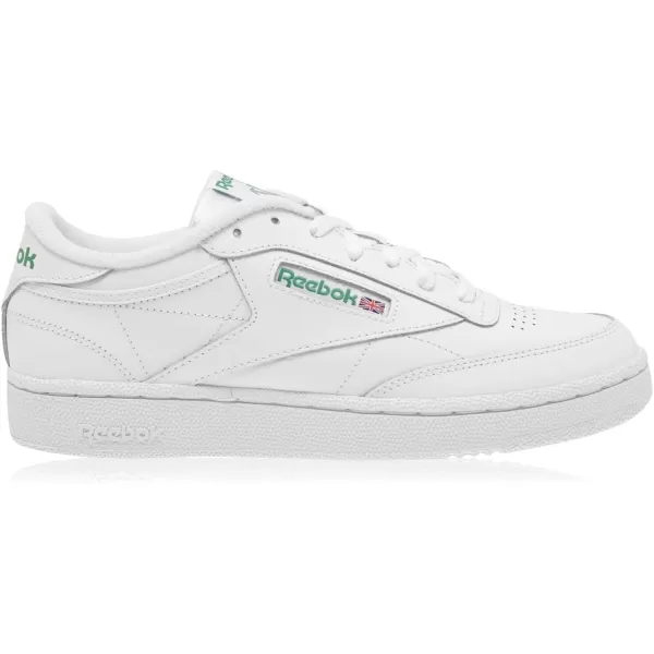 Reebok Mens Club C 85 SneakerWhite  Intense White  Green