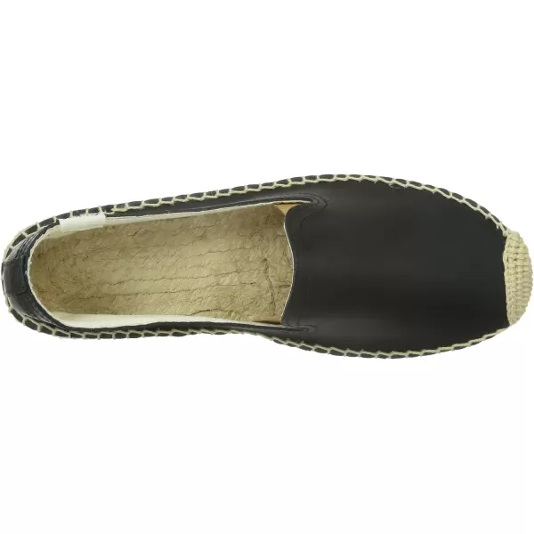 Soludos Platform Smoking SlipperBlack Leather