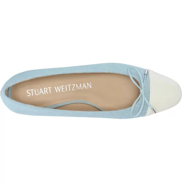 Stuart Weitzman Womens Sleek Bow FlatsLightCream