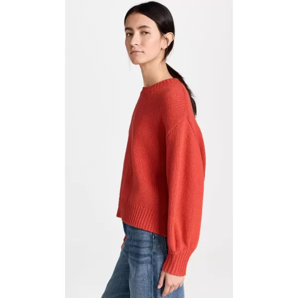 THE GREAT Womens The Bubble Pullover SweaterPersimmon