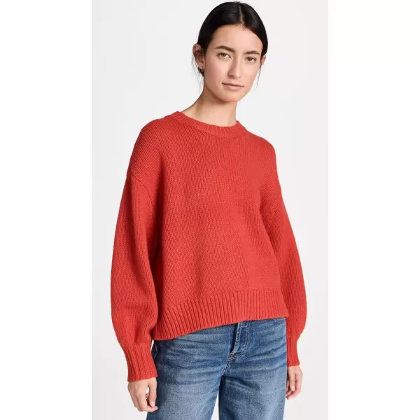 THE GREAT Womens The Bubble Pullover SweaterPersimmon