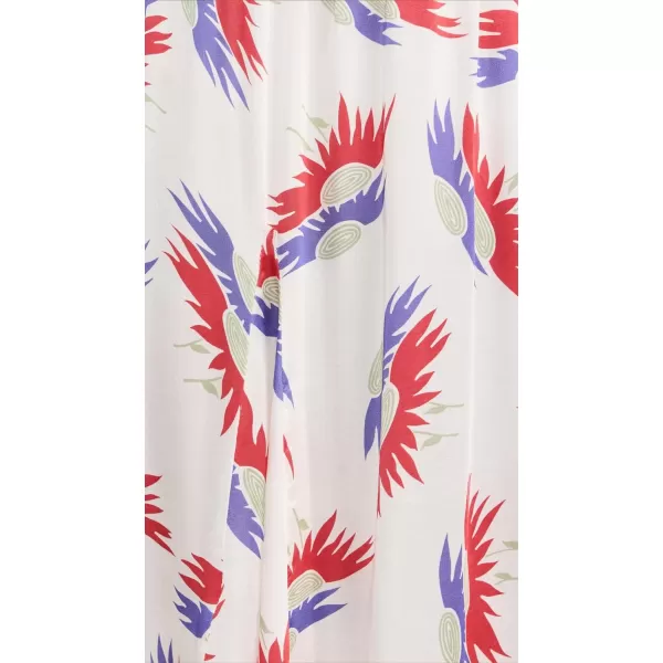 THE GREAT Womens The Godet SkirtWhite Birds of Paradise Print