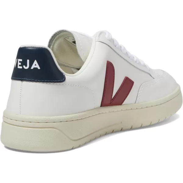 Veja Mens V10 Leather SneakersLeather Extra WhiteMarsalaNautico