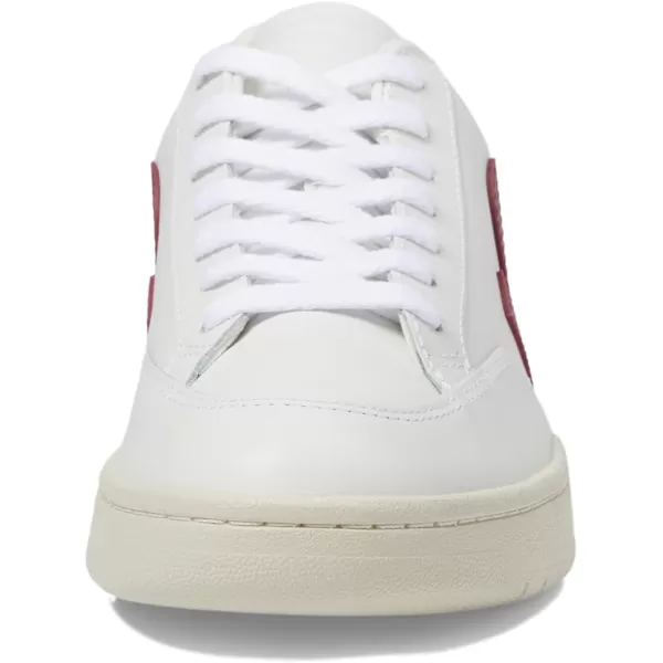 Veja Mens V10 Leather SneakersLeather Extra WhiteMarsalaNautico