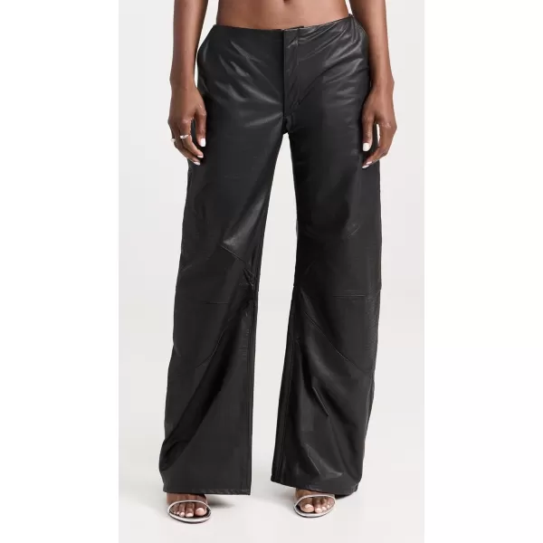 Womens Hollywood Frederic Leather PantsBlack Leather