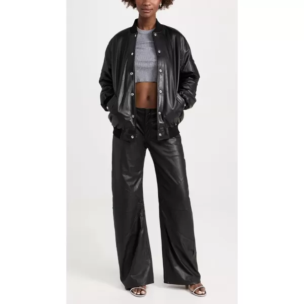 Womens Hollywood Frederic Leather PantsBlack Leather