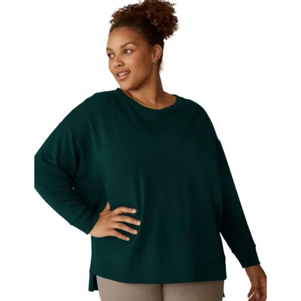 Beyond Yoga Womens Off Duty PulloverMidnight Green