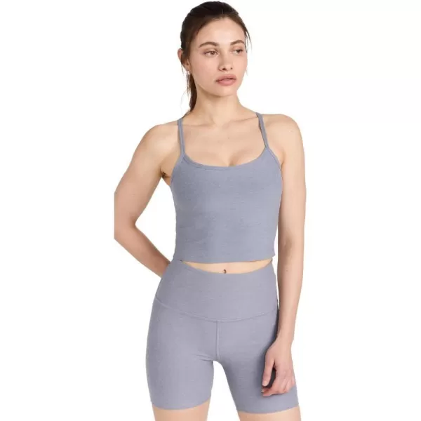 Beyond Yoga Womens Spacedye Slim Racerback Cropped TankCloud Gray Heather