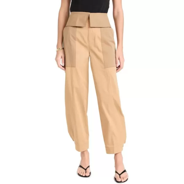 FRAME Womens Foldover TrousersLight Tan Multi