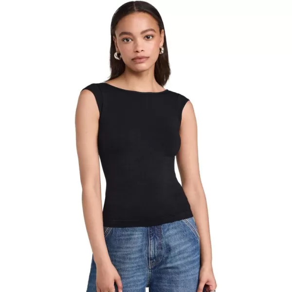 Free People Womens Low Back TeeBlack