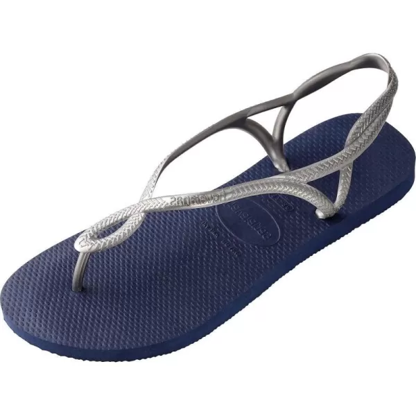 Havaianas Womens Slim Flip Flop SandalsBlue NavySilver