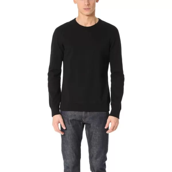 Mens Midweight Terry Slim Crewneck SweatshirtBlack