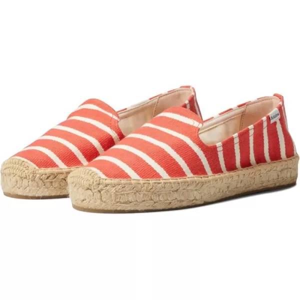 Soludos Platform Smoking SlipperCoral Stripe