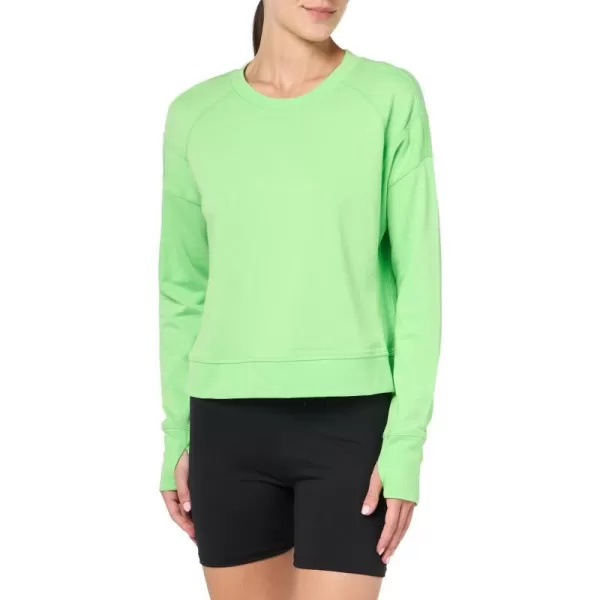 Sweaty Betty Womens After Class Crop SweatshirtZest Green