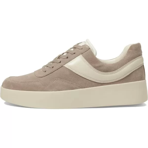 Vince Womens Warren Court SneakersLight Straw Suede