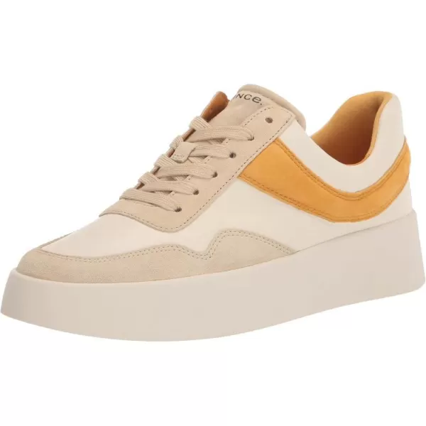 Vince Womens Warren Court SneakersPapaya Yellow Suede