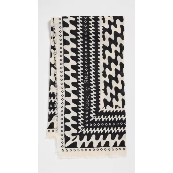 rag  bone Womens Astra Swiggly ScarfBlack