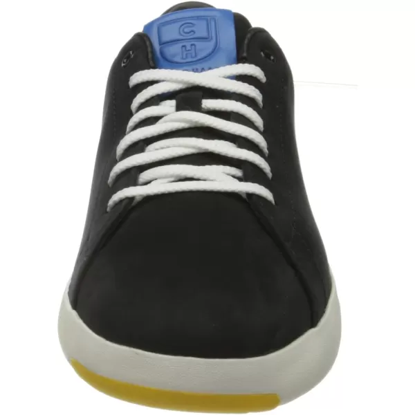 Cole Haan Mens Grandpro Tennis Fashion SneakerBlack Nubuck Flame Blue