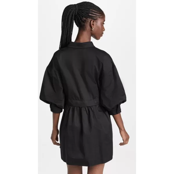 English Factory Womens Puff Sleeve Shirt DressBlack