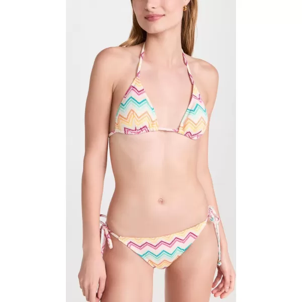 Shoshanna Womens Clean Triangle Bikini TopMulti