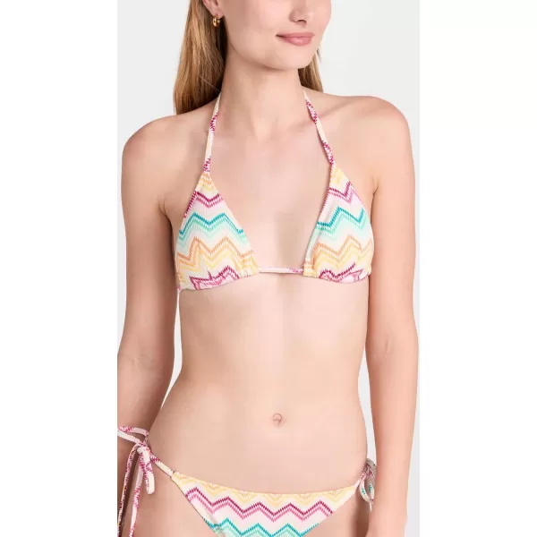 Shoshanna Womens Clean Triangle Bikini TopMulti