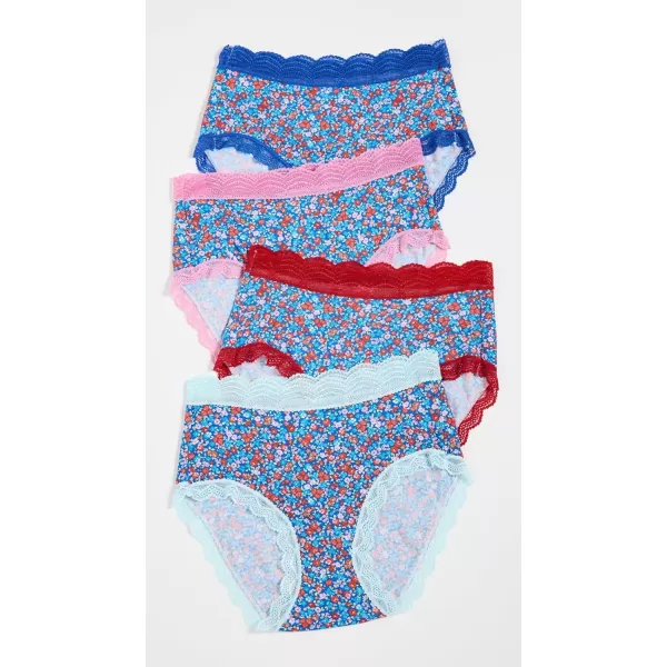 Stripe ampamp Stare Womens High Rise Knickers Four PackFloral Meadow