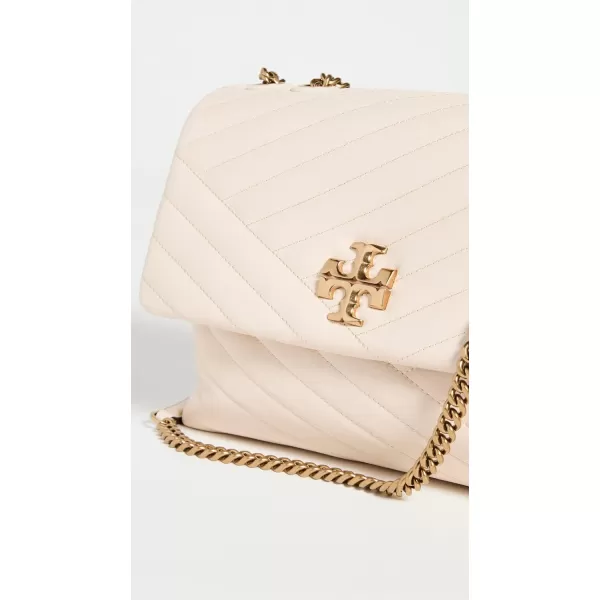 Tory Burch Womens Kira Quilted Chevron Shoulder BagNew CreamRolled Brass