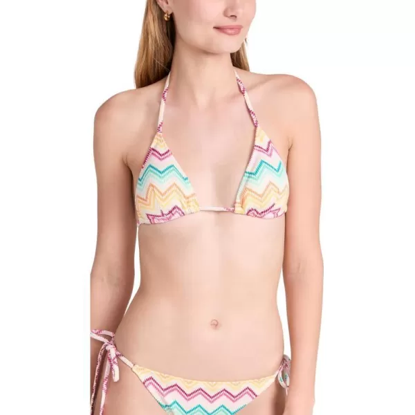 Shoshanna Womens Clean Triangle Bikini TopMulti