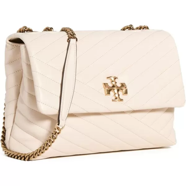 Tory Burch Womens Kira Quilted Chevron Shoulder BagNew CreamRolled Brass