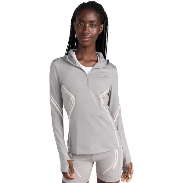 adidas by Stella McCartney Womens True Pace Long Sleeve HoodieDove Grey