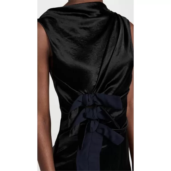 31 Phillip Lim Womens Liberty Satin Sleeveless Dress with TiesBlack Midnight