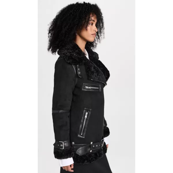 Avec Les Filles Womens Biker JacketBlack