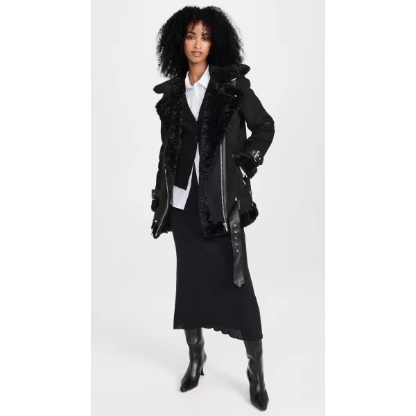 Avec Les Filles Womens Biker JacketBlack