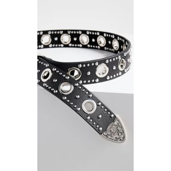 BLow The Belt Womens Frank Knox BeltBlack Silver