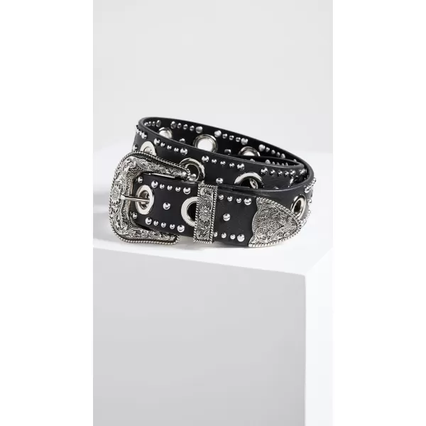 BLow The Belt Womens Frank Knox BeltBlack Silver