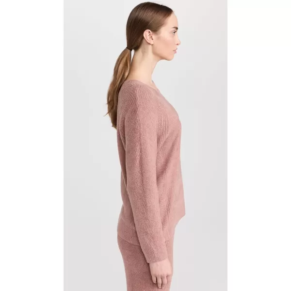 Barefoot Dreams Womens CozyChic Lite Rib Blocked PulloverTerra