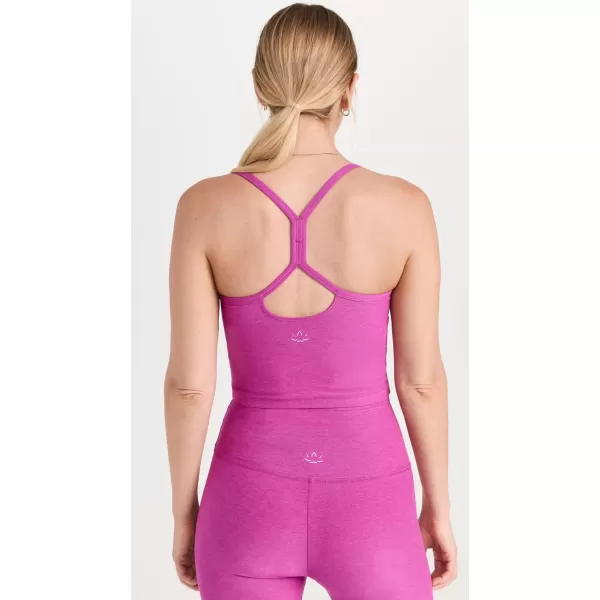 Beyond Yoga Womens Spacedye Slim Racerback Cropped TankMagenta Heather