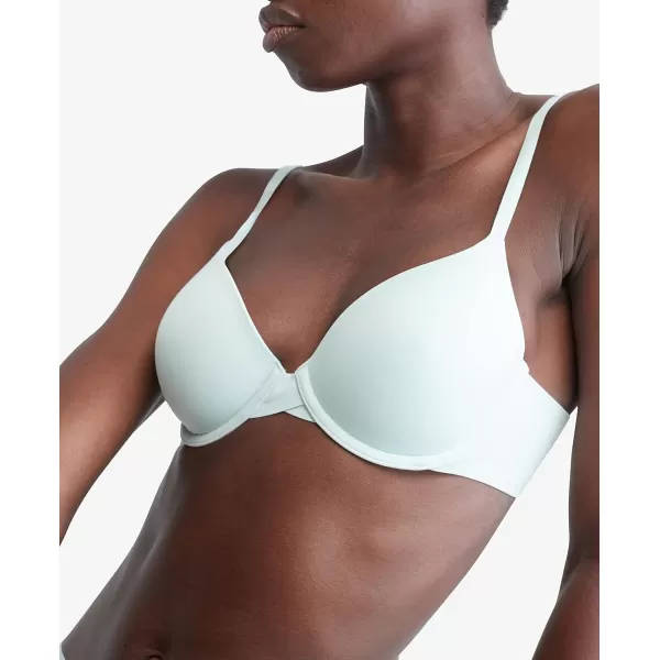 Calvin Klein Womens Perfectly Fit Lightly Lined Tshirt Bra With Memory TouchAqua Blue