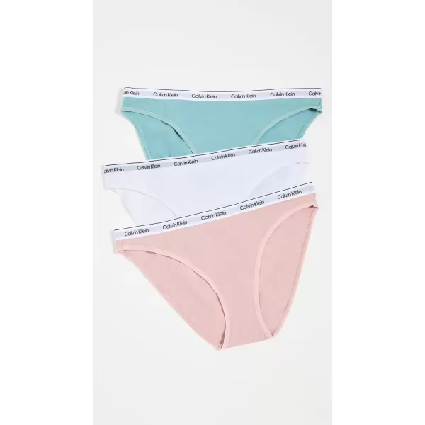 Calvin Klein underwear Womens Bikini Briefs 3 PackSubdued White Zoni Beach