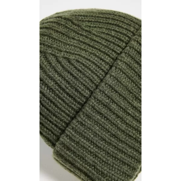 Carolina Amato Womens H155 Ribbed BeanieAvocado