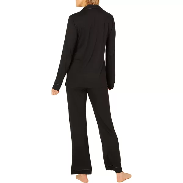 Cosabella Womens Bella Long Sleeve Top amp Pant PJ SetBlackBlack