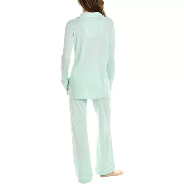 Cosabella Womens Bella Long Sleeve Top amp Pant PJ SetLagoon MintIvory