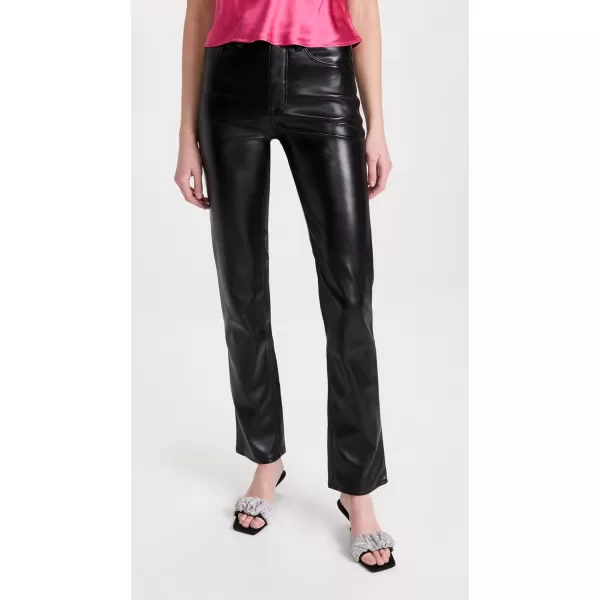 Good American Womens Leather Good Icon JeansBlack001