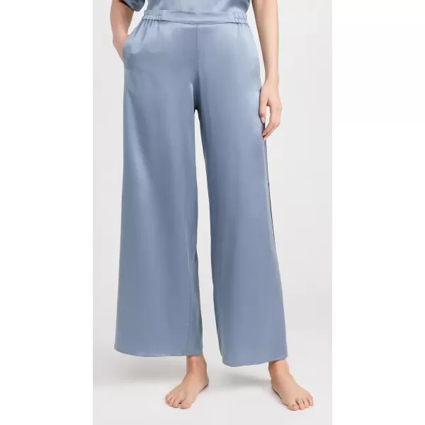 Lunya Womens Washable Silk Tee Pants SetPastoral Blue