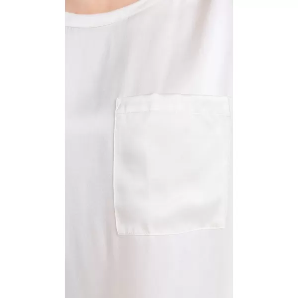 Lunya Womens Washable Silk Tee Short SetTranquil White